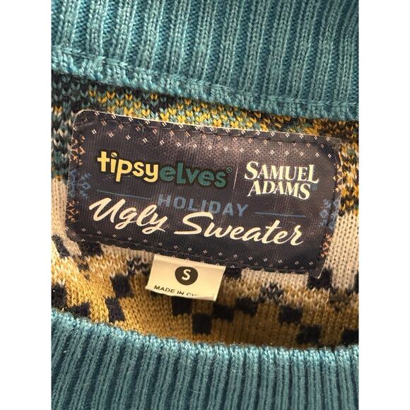 Samuel Adams Christmas Ugly Sweater Tipsy‎ Elves Men's Small Holiday - Picture 6 of 7